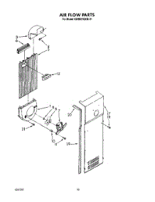 11 - Air Flow parts for Kitchenaid Refrigerator KSRB27QXBL01 from AppliancePartsPros.com