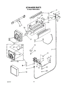 13 - Icemaker, Lit / Optional parts for Kitchenaid Refrigerator KSRB27QXBL01 from AppliancePartsPros.com