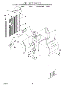 09 - Air Flow parts for Kitchenaid Refrigerator KSRB25FHBT03 from AppliancePartsPros.com
