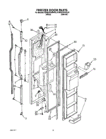 07 - Freezer Door parts for Kitchenaid Refrigerator KSRS22QAAL00 from AppliancePartsPros.com
