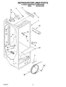 02 - Refrigerator Liner parts for Kitchenaid Refrigerator KSRB22FKBL00 from AppliancePartsPros.com