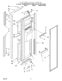 06 - Freezer Door parts for Kitchenaid Refrigerator KSRB22FGWH00 from AppliancePartsPros.com