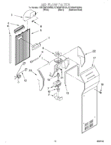 10 - Air Flow parts for Kitchenaid Refrigerator KSRB22FGWH00 from AppliancePartsPros.com