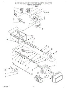 05 - Motor And Ice Container parts for Kitchenaid Refrigerator KSRB27QFBL00 from AppliancePartsPros.com