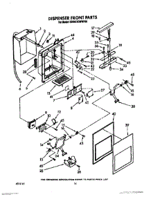 09 - Dispenser Front parts for Kitchenaid Refrigerator KSRB27QWWH00 from AppliancePartsPros.com