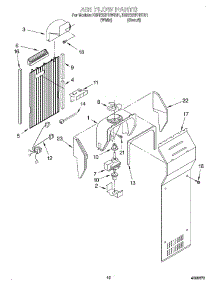 10 - Air Flow parts for Kitchenaid Refrigerator KSRE22FHBT01 from AppliancePartsPros.com