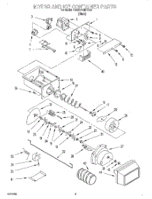 06 - Motor And Ice Container parts for Kitchenaid Refrigerator KSRB27QDBL00 from AppliancePartsPros.com