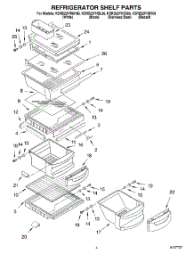 03 - Refrigerator Shelf parts for Kitchenaid Refrigerator KSRB22FHWH06 from AppliancePartsPros.com
