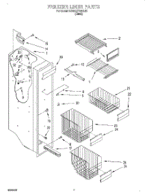 05 - Freezer Liner parts for Kitchenaid Refrigerator KSRB27QDBL02 from AppliancePartsPros.com