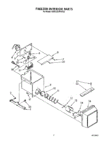 06 - Freezer Interior parts for Kitchenaid Refrigerator KSRS22DWAL00 from AppliancePartsPros.com
