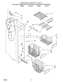 04 - Freezer Liner parts for Kitchenaid Refrigerator KSRS25FGBL01 from AppliancePartsPros.com