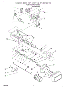 05 - Motor And Ice Container parts for Kitchenaid Refrigerator KSRB27QFSS00 from AppliancePartsPros.com