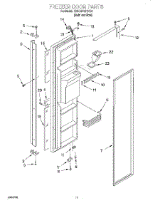 07 - Freezer Door parts for Kitchenaid Refrigerator KSRB27QFSS00 from AppliancePartsPros.com