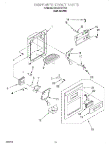 08 - Dispenser Front parts for Kitchenaid Refrigerator KSRB27QFSS00 from AppliancePartsPros.com