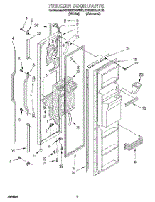 06 - Freezer Door parts for Kitchenaid Refrigerator KSRS22QAWH20 from AppliancePartsPros.com