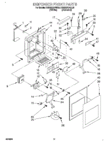 07 - Dispenser Front parts for Kitchenaid Refrigerator KSRS22QAWH20 from AppliancePartsPros.com