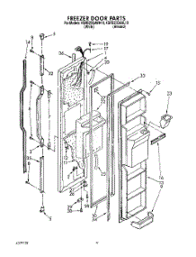 06 - Freezer Door parts for Kitchenaid Refrigerator KSRS22QAAL10 from AppliancePartsPros.com