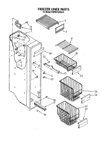 05 - Freezer Liner parts for Kitchenaid Refrigerator KSRB27QABL05 from AppliancePartsPros.com