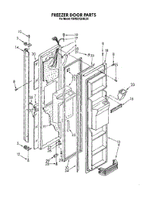 08 - Freezer Door parts for Kitchenaid Refrigerator KSRB27QABL05 from AppliancePartsPros.com