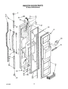 08 - Freezer Door parts for Kitchenaid Refrigerator KSRS22DWWH00 from AppliancePartsPros.com