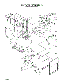 09 - Dispenser Front parts for Kitchenaid Refrigerator KSRS22DWWH00 from AppliancePartsPros.com