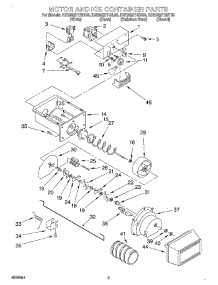 04 - Motor And Ice Container parts for Kitchenaid Refrigerator KSRB22FHBT03 from AppliancePartsPros.com