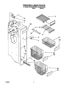04 - Freezer Liner parts for Kitchenaid Refrigerator KSRE25FHWH02 from AppliancePartsPros.com