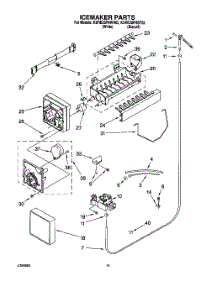 12 - Icemaker, Optional parts for Kitchenaid Refrigerator KSRE25FHWH02 from AppliancePartsPros.com