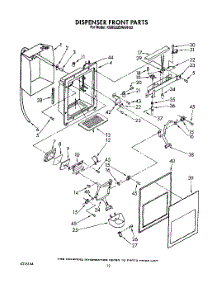 09 - Dispenser Front parts for Kitchenaid Refrigerator KSRS22DWWH02 from AppliancePartsPros.com