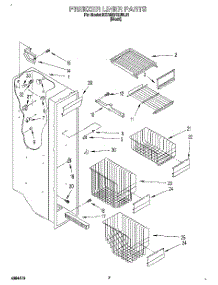 05 - Freezer Liner parts for Kitchenaid Refrigerator KSRB27QDBL01 from AppliancePartsPros.com