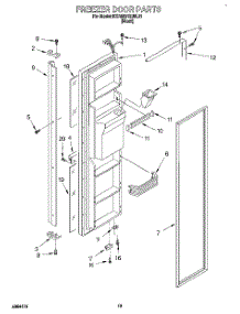 08 - Freezer Door parts for Kitchenaid Refrigerator KSRB27QDBL01 from AppliancePartsPros.com