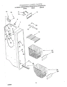 09 - Freezer Liner parts for Kitchenaid Refrigerator KSRS22FGBT03 from AppliancePartsPros.com
