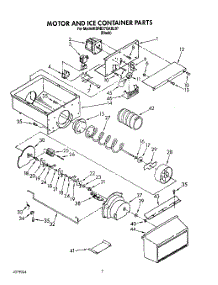 05 - Motor And Ice Container, Lit / Optional parts for Kitchenaid Refrigerator KSRB27QABL07 from AppliancePartsPros.com