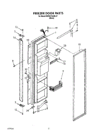 07 - Freezer Door parts for Kitchenaid Refrigerator KSRB27QABL07 from AppliancePartsPros.com