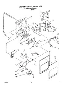 08 - Dispenser Front parts for Kitchenaid Refrigerator KSRB27QABL07 from AppliancePartsPros.com