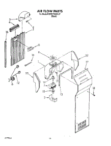 11 - Airflow parts for Kitchenaid Refrigerator KSRB27QABL07 from AppliancePartsPros.com