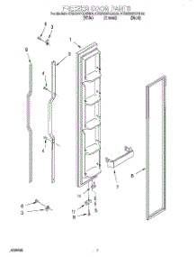 05 - Freezer Door parts for Kitchenaid Refrigerator KSRS22KGAL00 from AppliancePartsPros.com