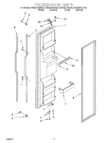 07 - Freezer Door parts for Kitchenaid Refrigerator KSRS25FGAL00 from AppliancePartsPros.com