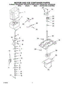 05 - Motor And Ice Container Parts parts for Kitchenaid Refrigerator KSRS25ILWH02 from AppliancePartsPros.com