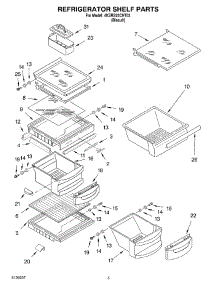 04 - Refrigerator Shelf Parts parts for Whirlpool Refrigerator 4KSRS22CHT03 from AppliancePartsPros.com