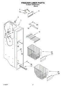 10 - Freezer Liner Parts parts for Whirlpool Refrigerator 4KSRS22CHT03 from AppliancePartsPros.com