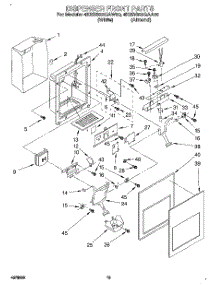 08 - Dispenser Front parts for Whirlpool Refrigerator 4KSRS22QAW00 from AppliancePartsPros.com