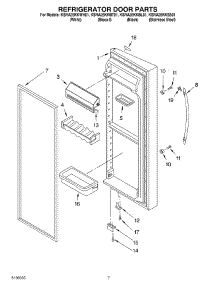 05 - Refrigerator Door Parts parts for Kitchenaid Refrigerator KSRA25KKWH01 from AppliancePartsPros.com