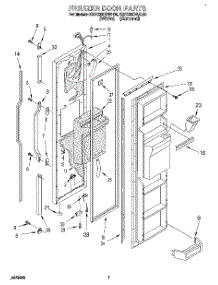 05 - Freezer Door parts for Kitchenaid Refrigerator KSRC22DBAL00 from AppliancePartsPros.com