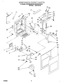 06 - Dispenser Front parts for Kitchenaid Refrigerator KSRC22DBAL00 from AppliancePartsPros.com
