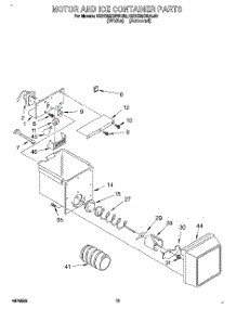 08 - Motor And Ice Container parts for Kitchenaid Refrigerator KSRC22DBAL00 from AppliancePartsPros.com