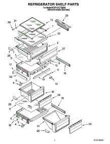 03 - Refrigerator Shelf Parts parts for Kitchenaid Refrigerator KSRY25CTMS00 from AppliancePartsPros.com