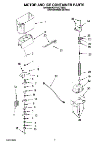 05 - Motor And Ice Container Parts parts for Kitchenaid Refrigerator KSRY25CTMS00 from AppliancePartsPros.com