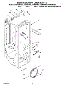 02 - Refrigerator Liner Parts parts for Kitchenaid Refrigerator KSCS25INBL02 from AppliancePartsPros.com