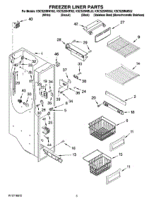 04 - Freezer Liner Parts parts for Kitchenaid Refrigerator KSCS25INBL02 from AppliancePartsPros.com